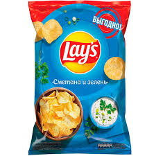 Lays Сметана и зелень 225гр