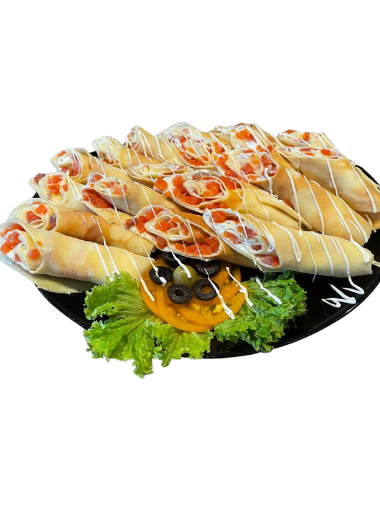 МЛТНЦІ З ЧЕРВОНОЮ РИБОЮ (порція, 6 штук)