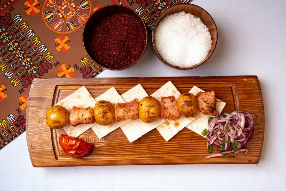 Шашлик с Курьдюком и картошки