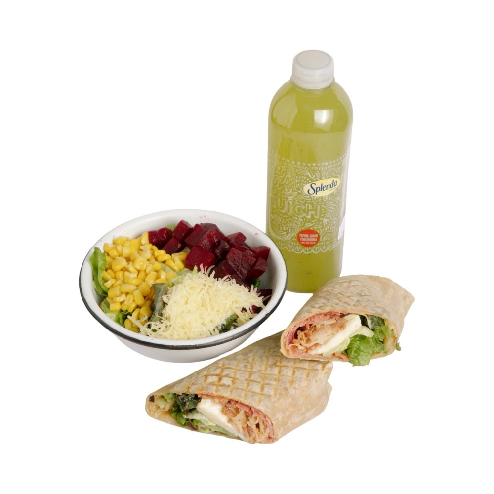  2.  Panini o Wrap + Ensalada Mini + Bebidas