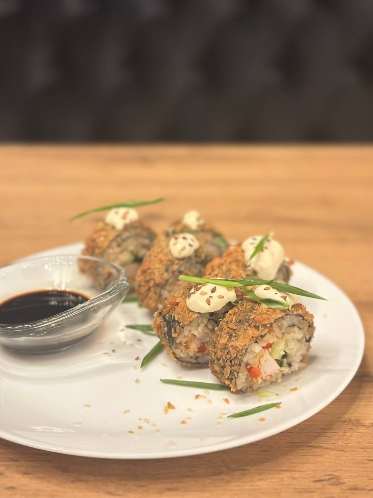 Кимпаб жареный с курицей
