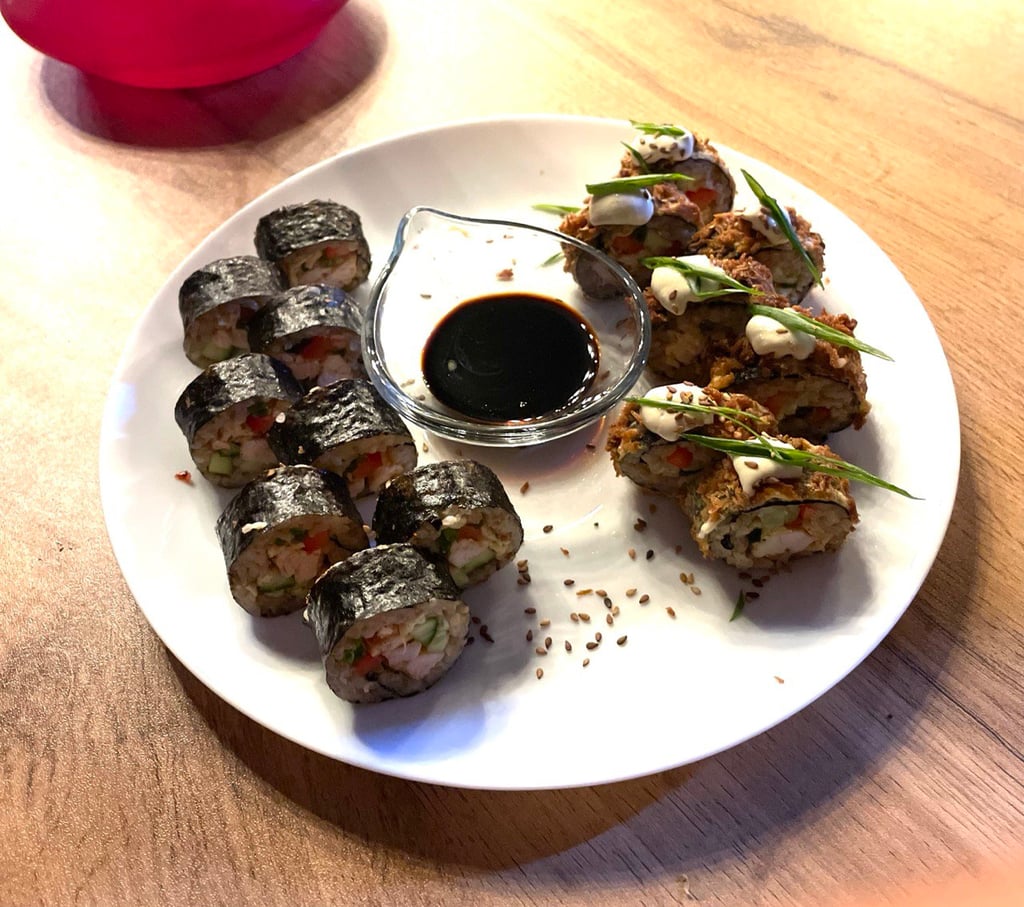 Кимпаб с жаренный с курицей