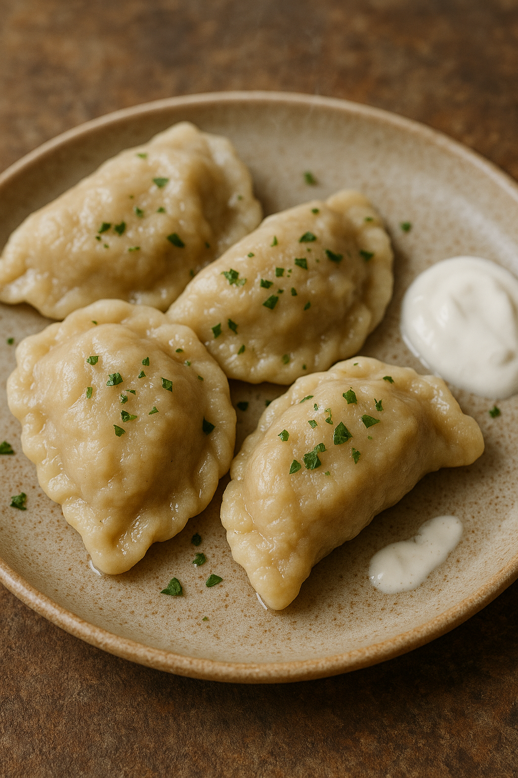 Парові вареники з капустою