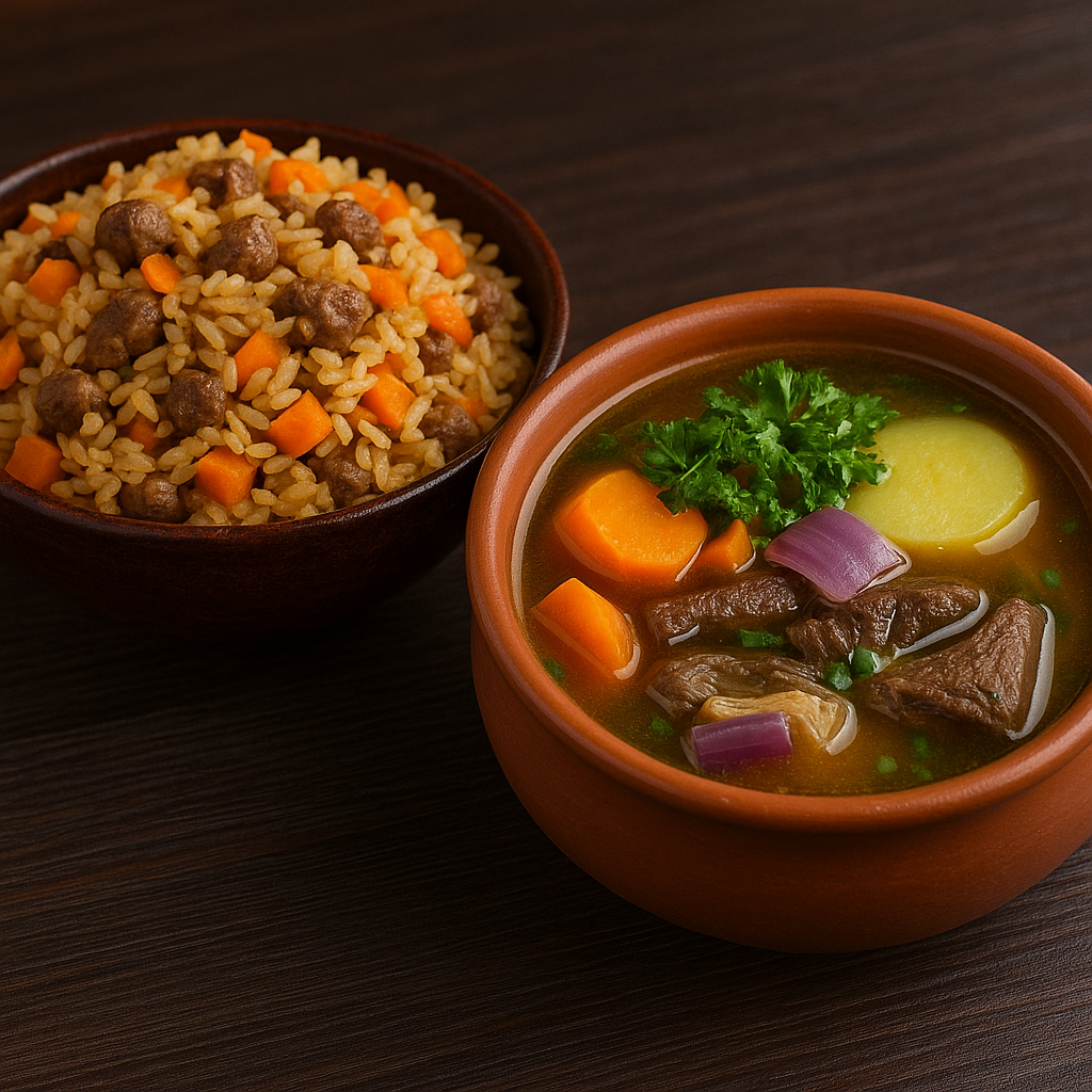 Меню шурпа та плов