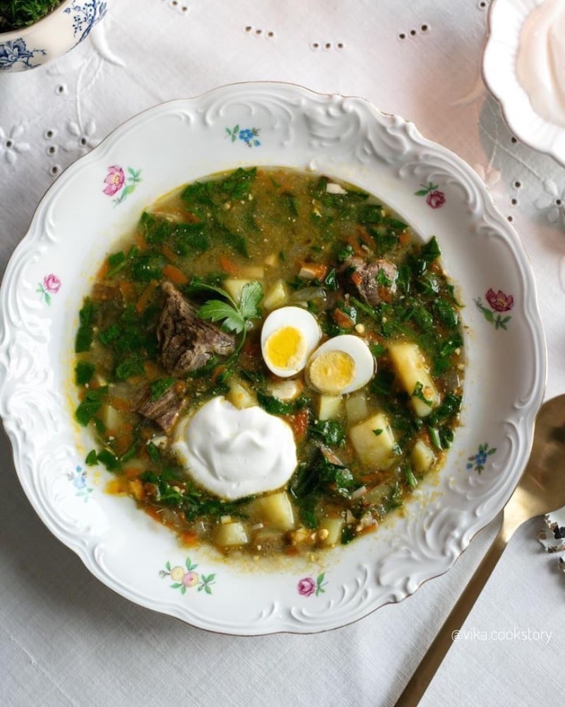 Борщ зелений з яйцем 250г
