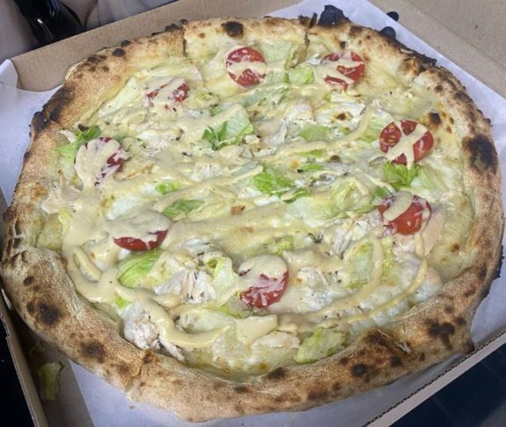 Піца сімейний Цезар з креветками