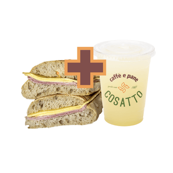 Ciabatta Jamón Queso + Limonada Natural