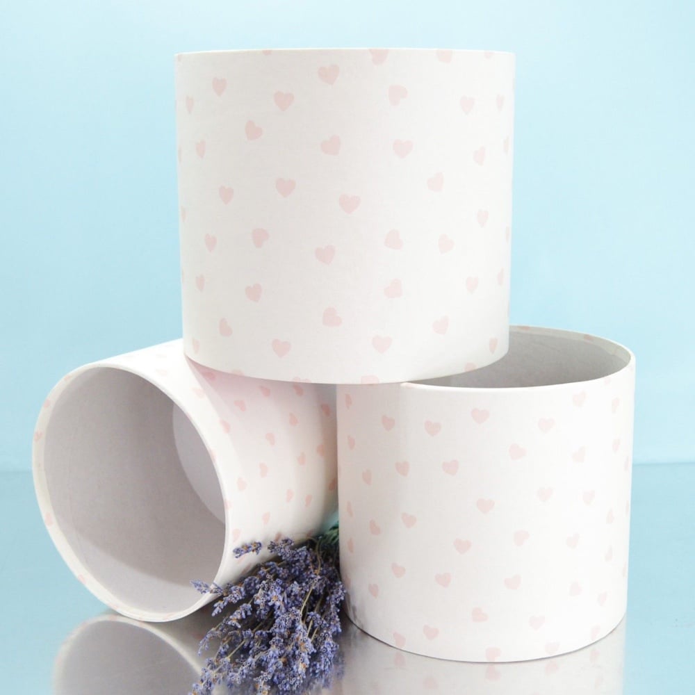 Набір шляпних коробок, "Сердечка"