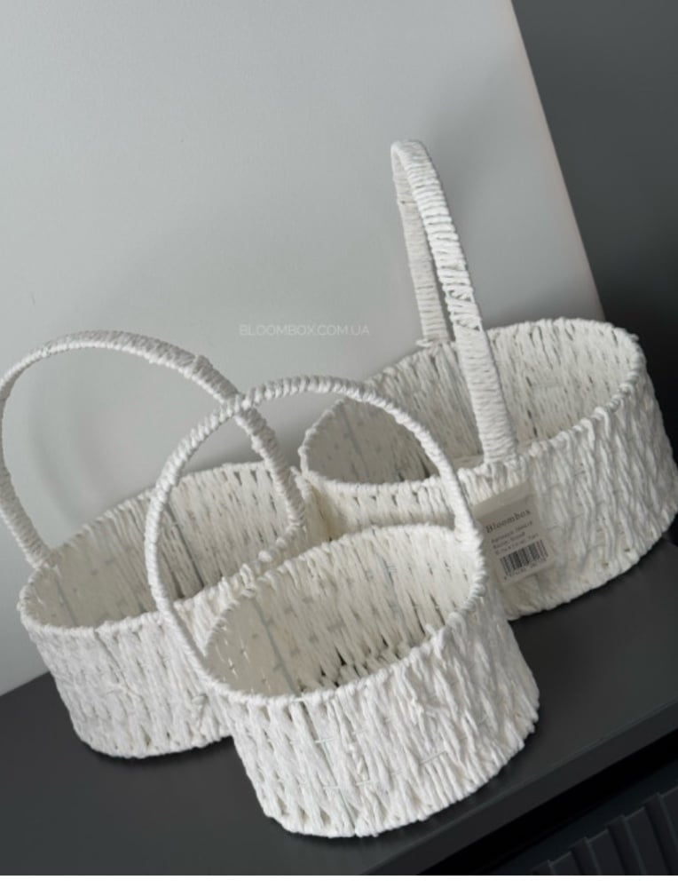 Плетена корзина кругла