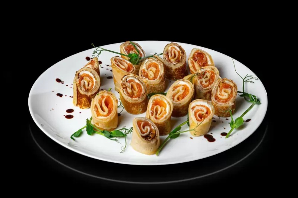 Млинці з сьомгою та вершковим сиром 200г