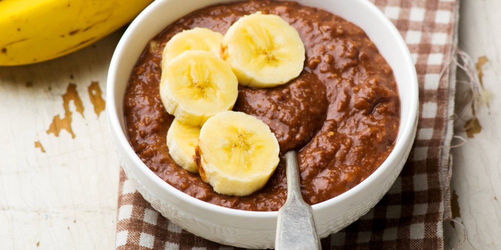 Вівсяна з какао та бананами