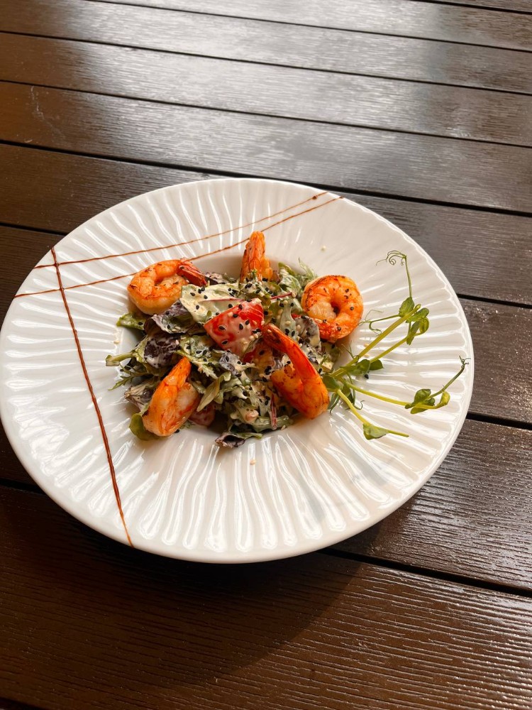 Салат з креветками