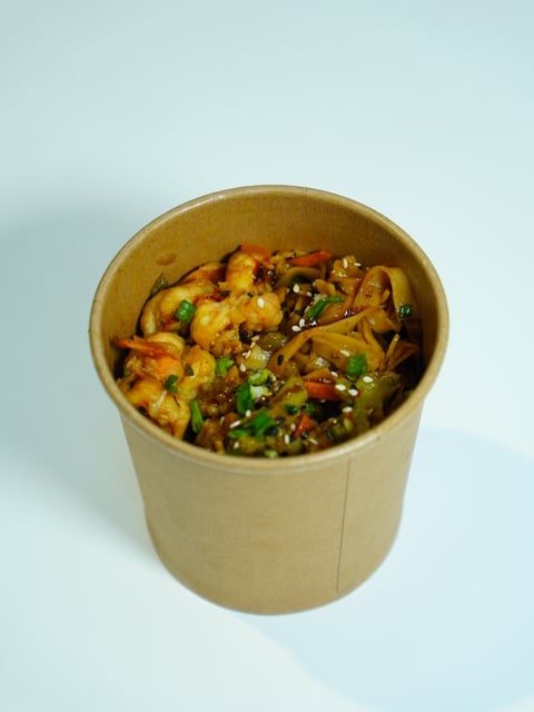 Рисова  локшина з тигровими креветками 340гр 