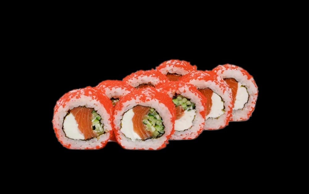 Каліфорнія з лососем і сиром в ікрі