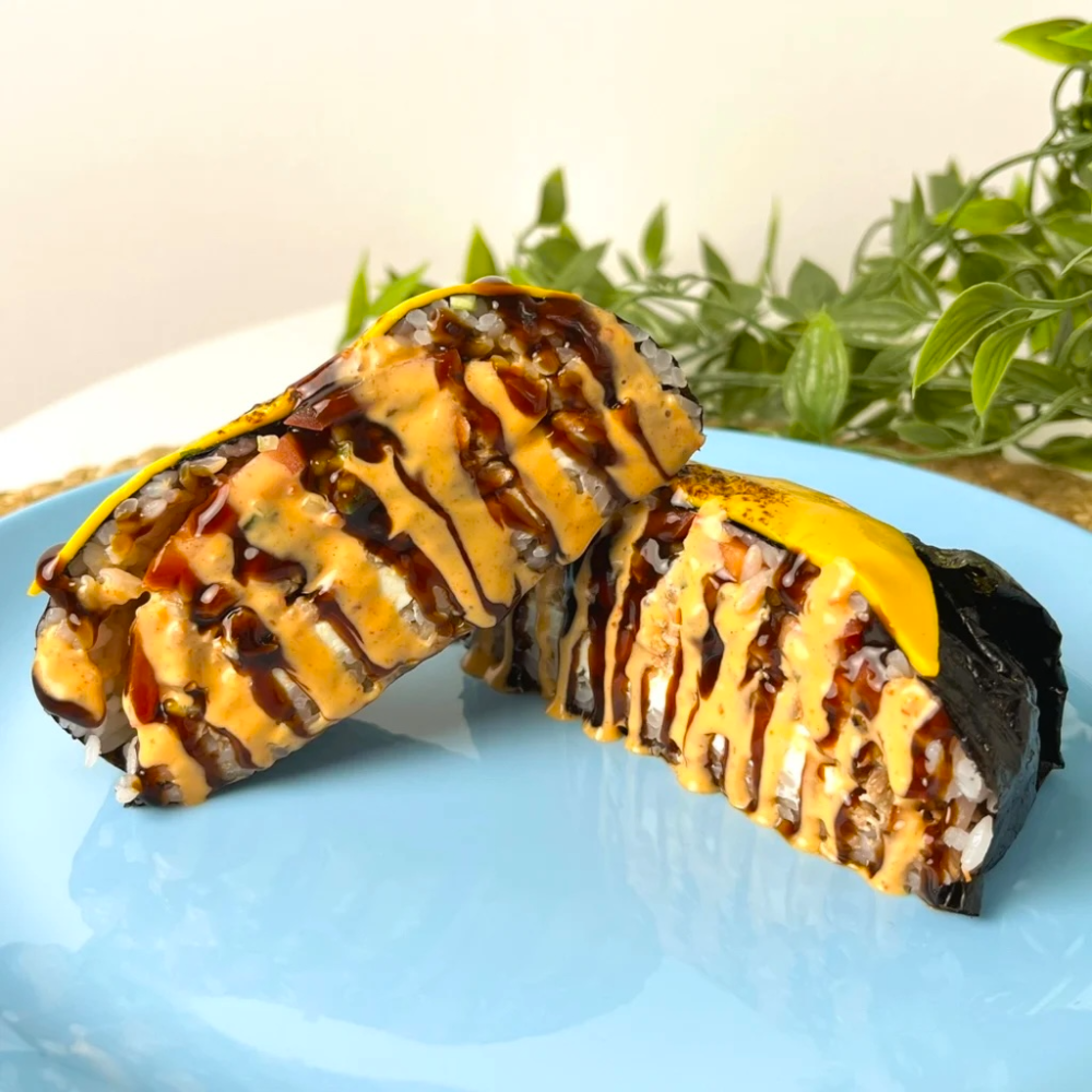 Суші бургер з смаженим лососем