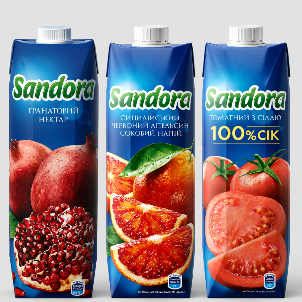 Сік Sandora в асортименті