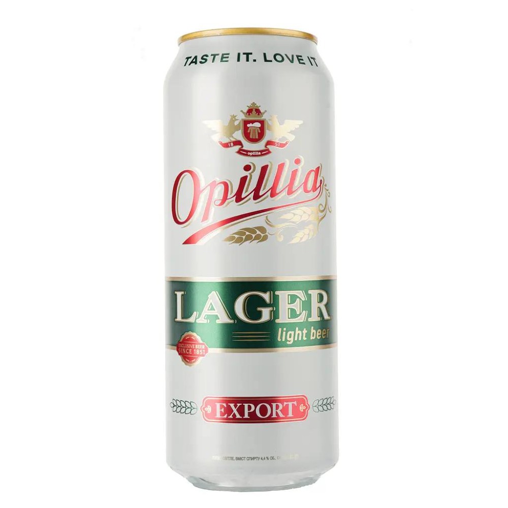 Пиво Opillia Export Lager світле метбанка упак (24шт*0.5)