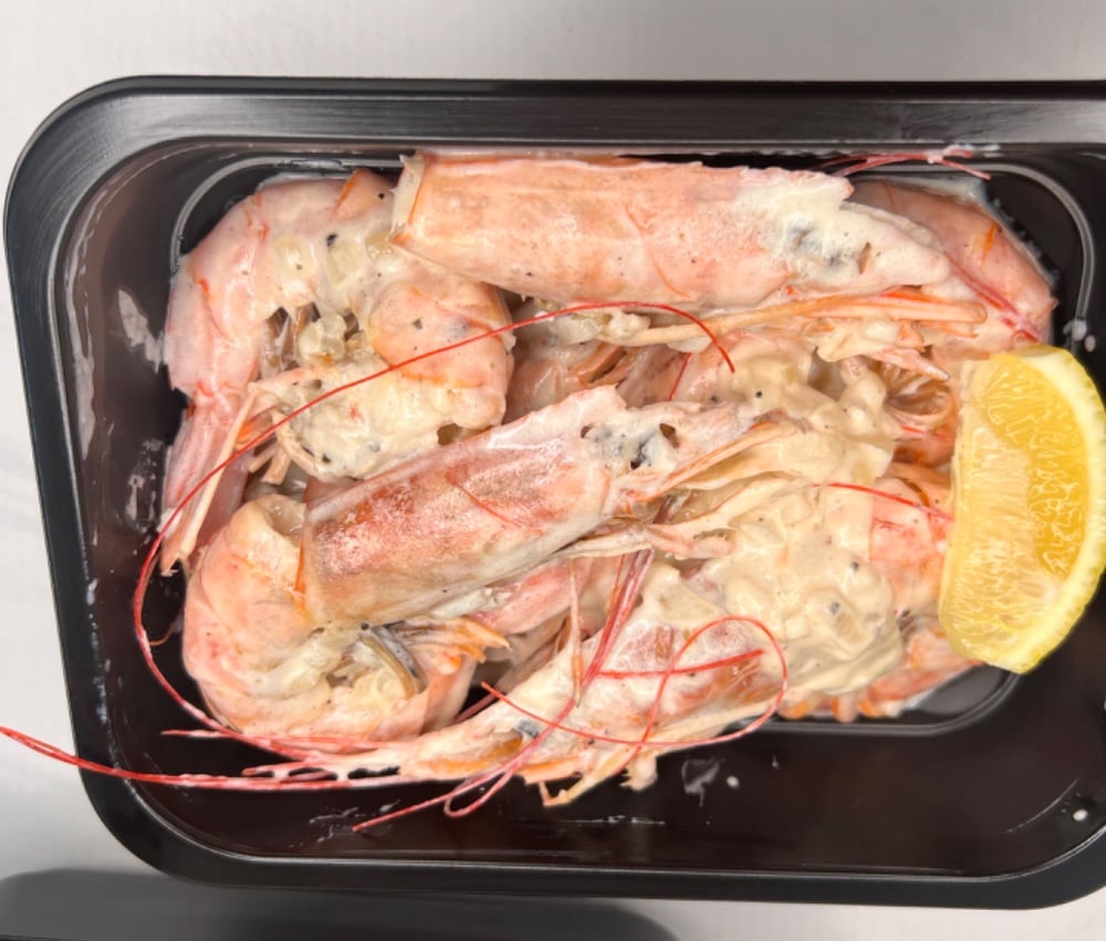 Аргентинська креветка в вершково-цибулевому соусі ( 5 штук )