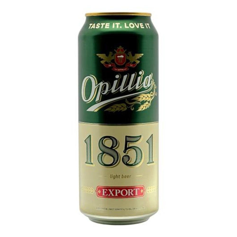 Пиво Opillia Export 1851 світле метбанка упак (24шт*0.5)