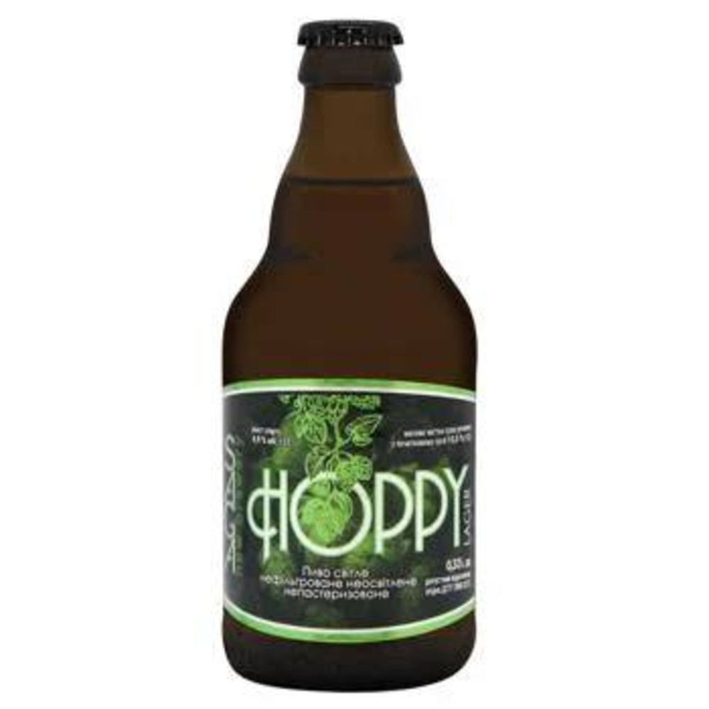Пиво світле Hoppy Lager вміст спирту 4.9% об'єм  0.33