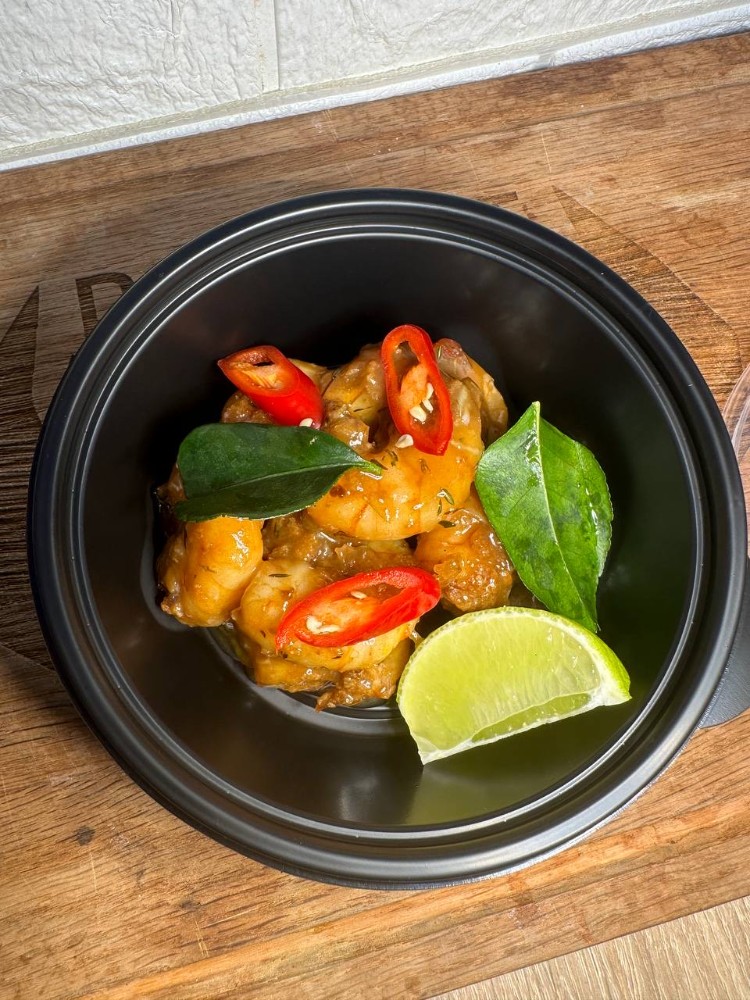 Тигрова креветка зі скоринкою в ніжному Чілі (7шт)