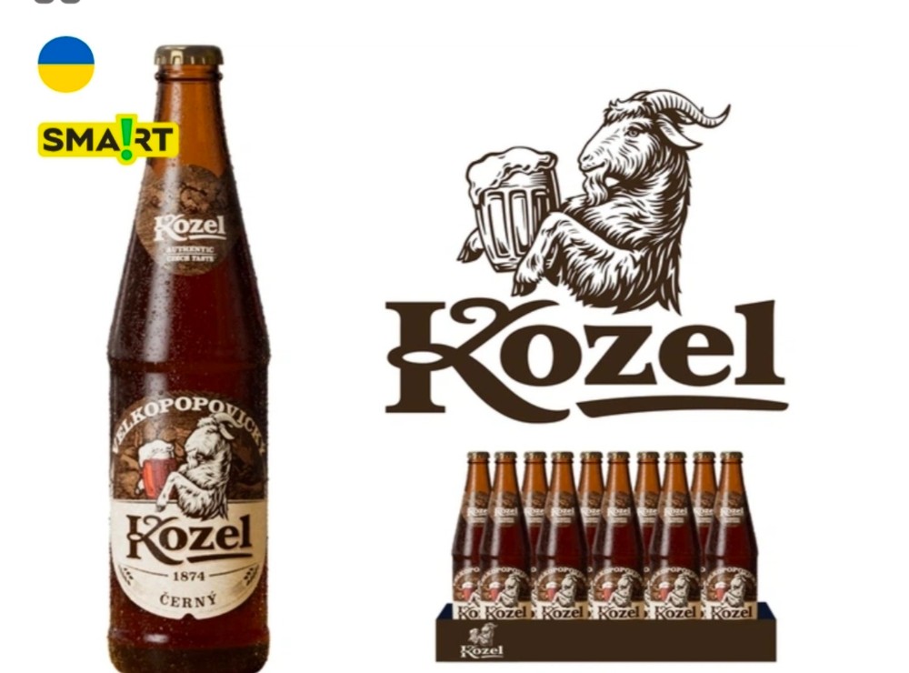 Пиво Вел.Козел темне пляшка 0.45л