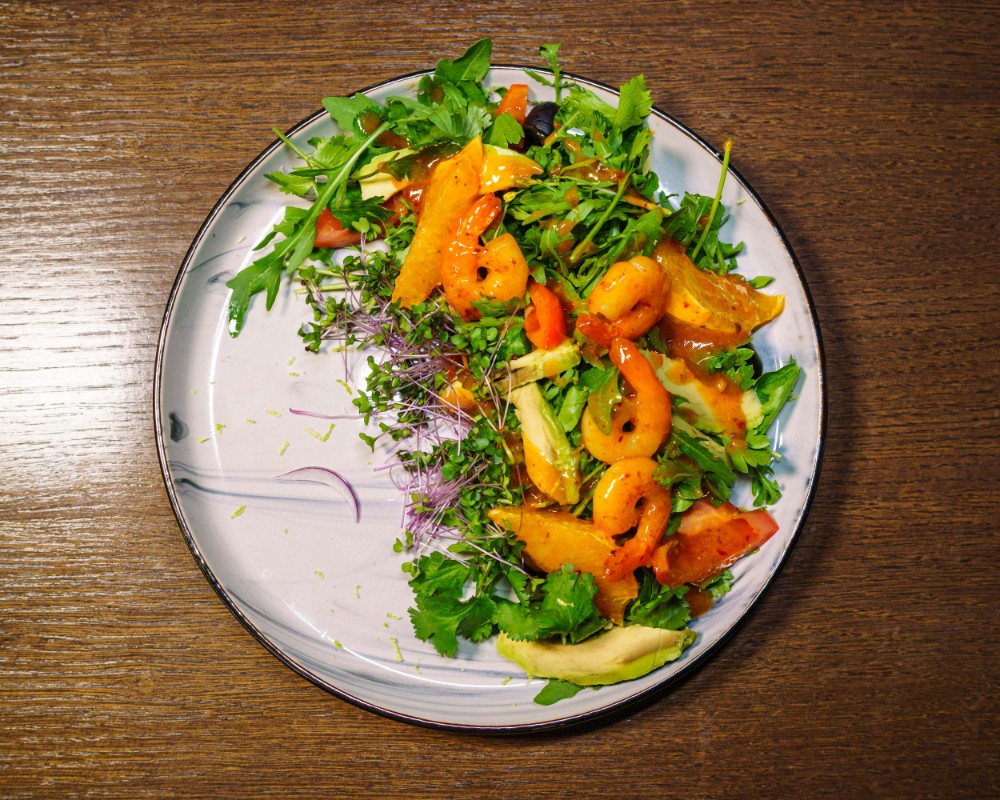 Салат з креветками