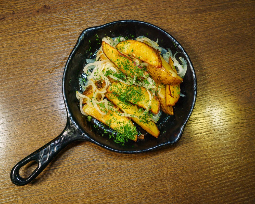 Картопля смажена зі шкварками