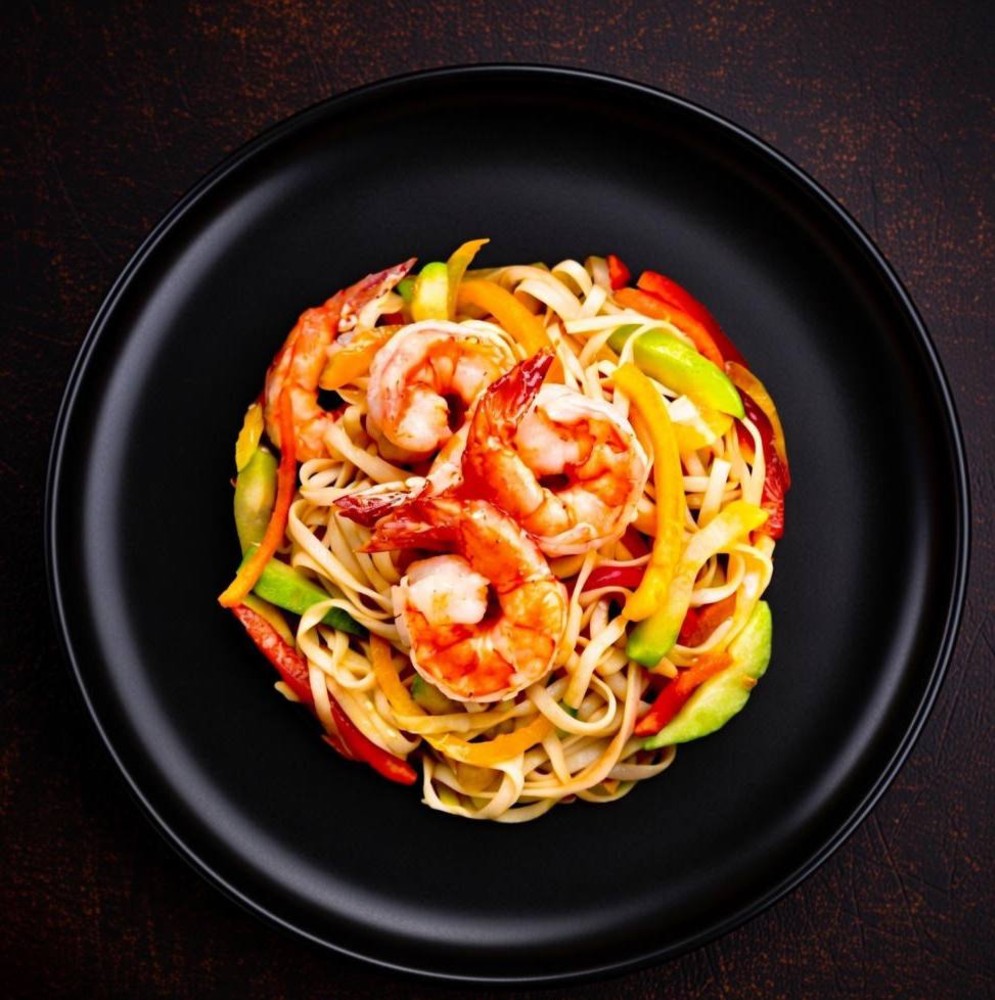 Удон з креветками