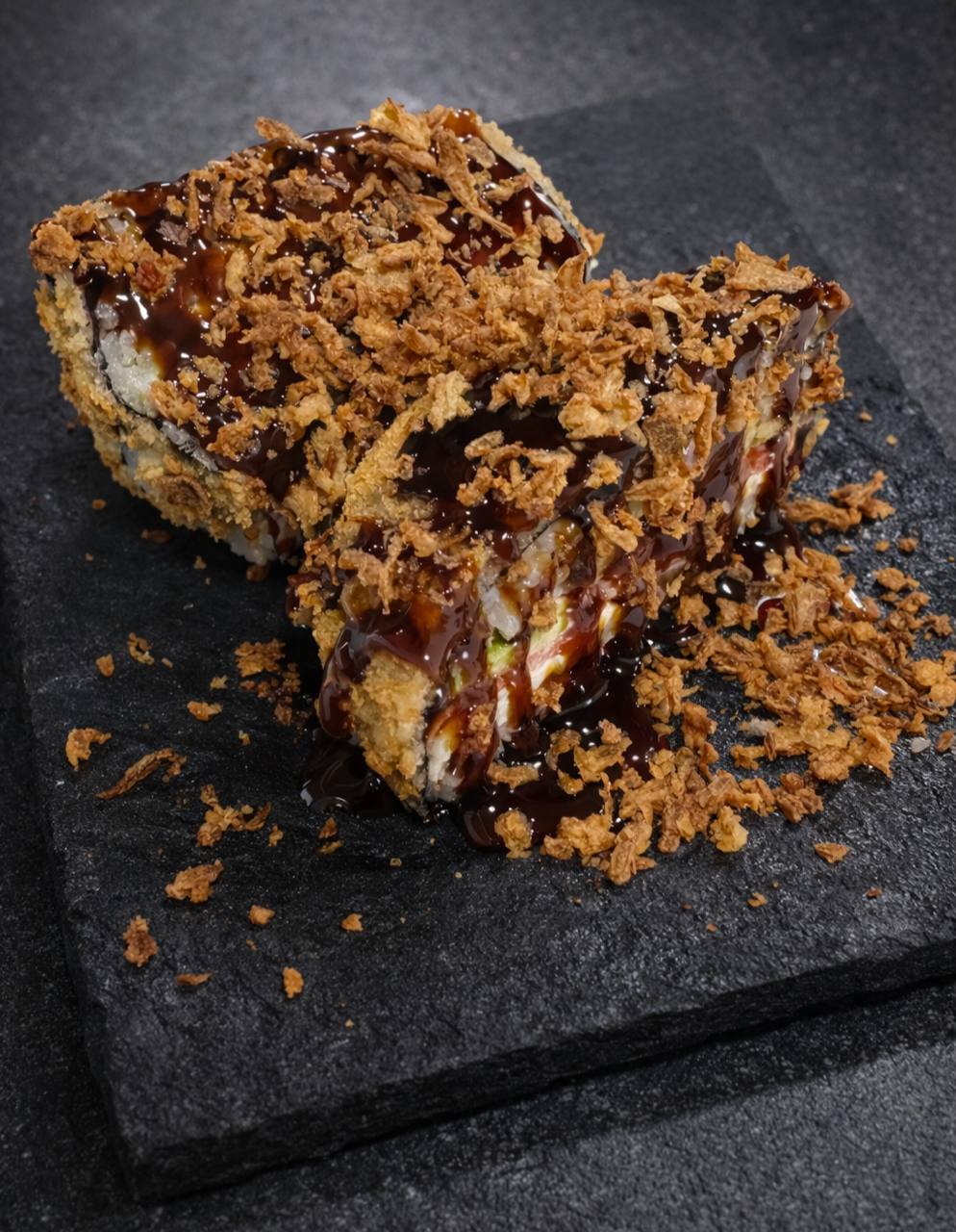 Суші-бургер з лососем