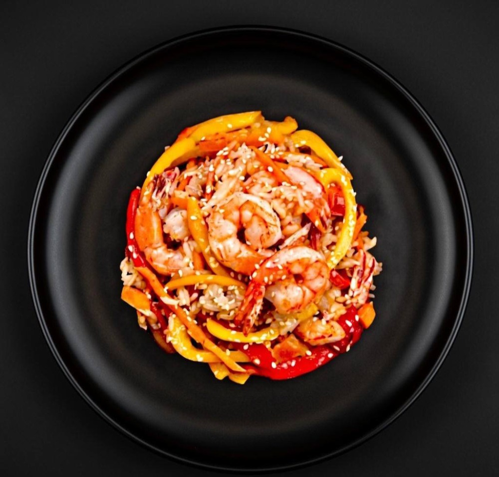 Тяхан з креветкою