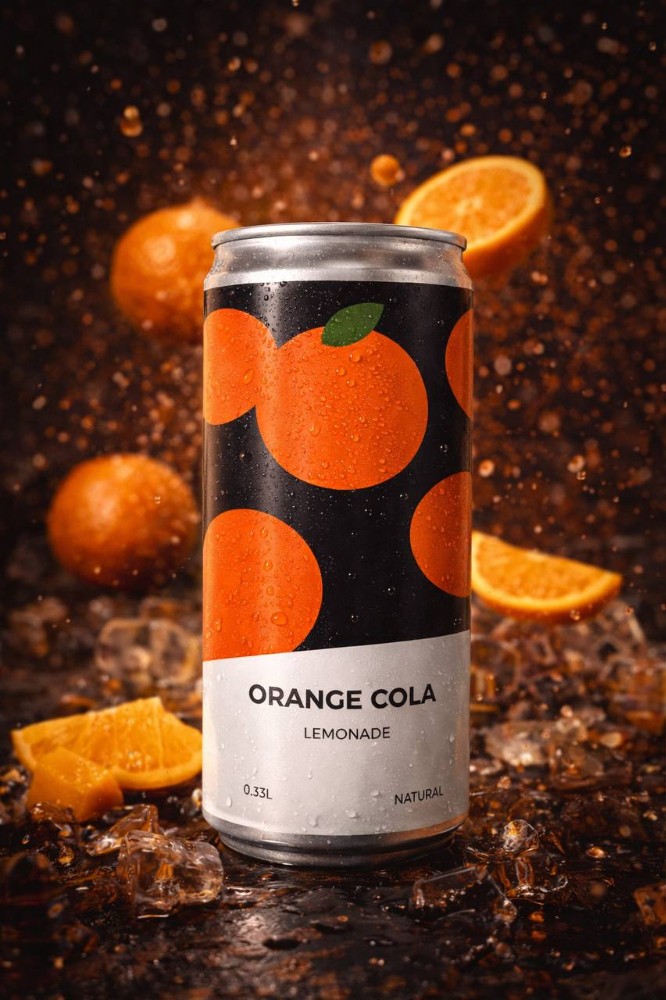 Лимонад б\а апельсин-кола 0,33 мл ж\б