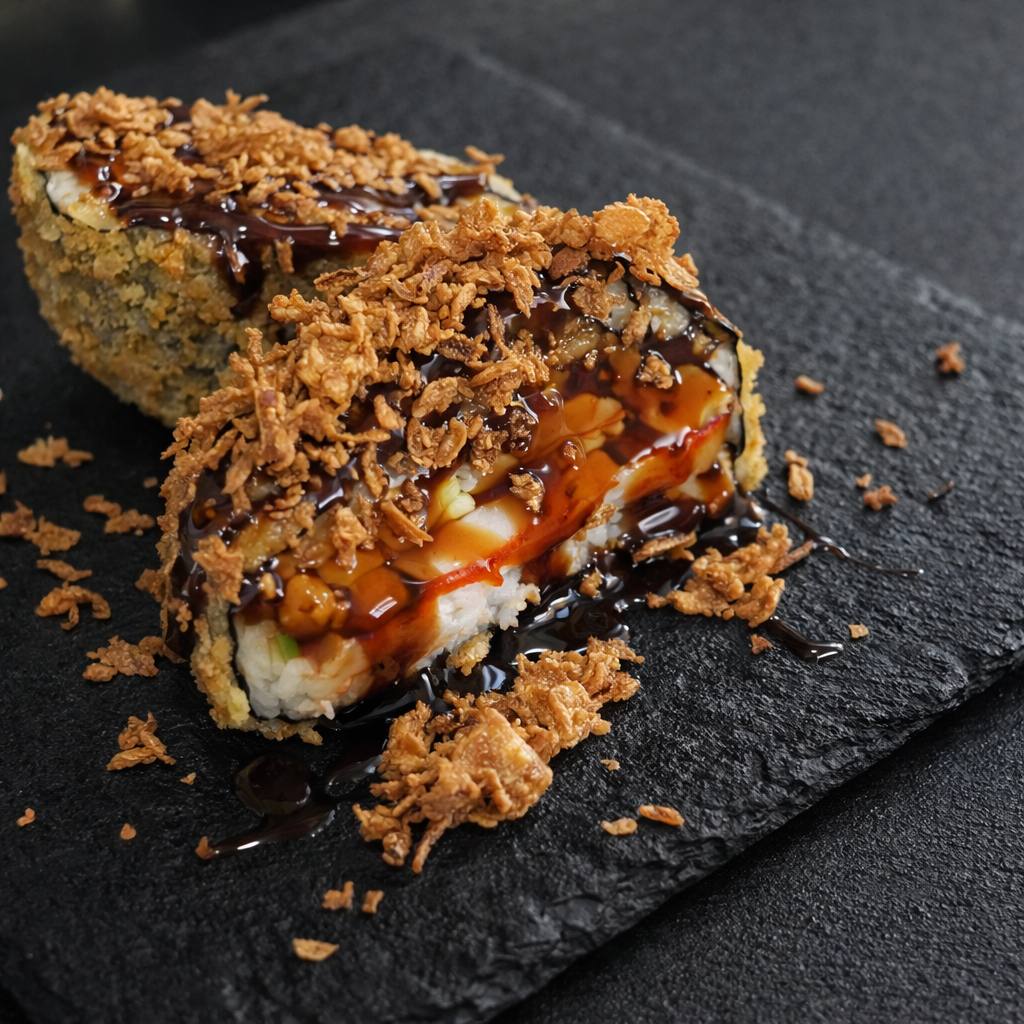 Суші-бургер з креветкою