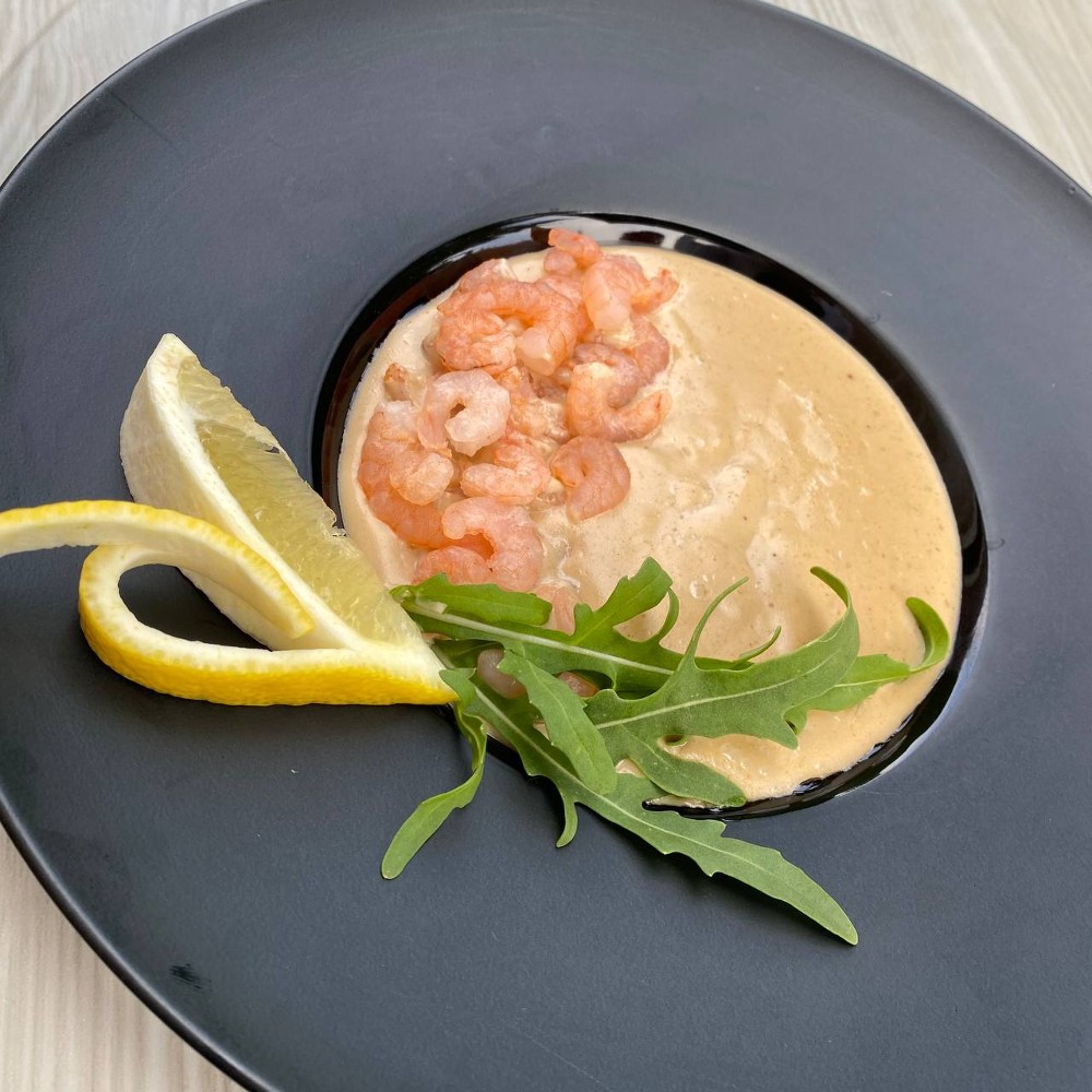 Крем суп з креветкою