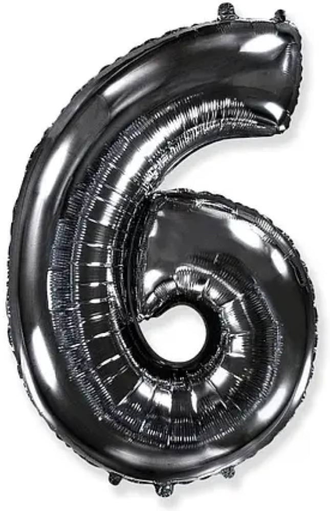 Цифра "6" Flexmetal 40" (102см) Чорна