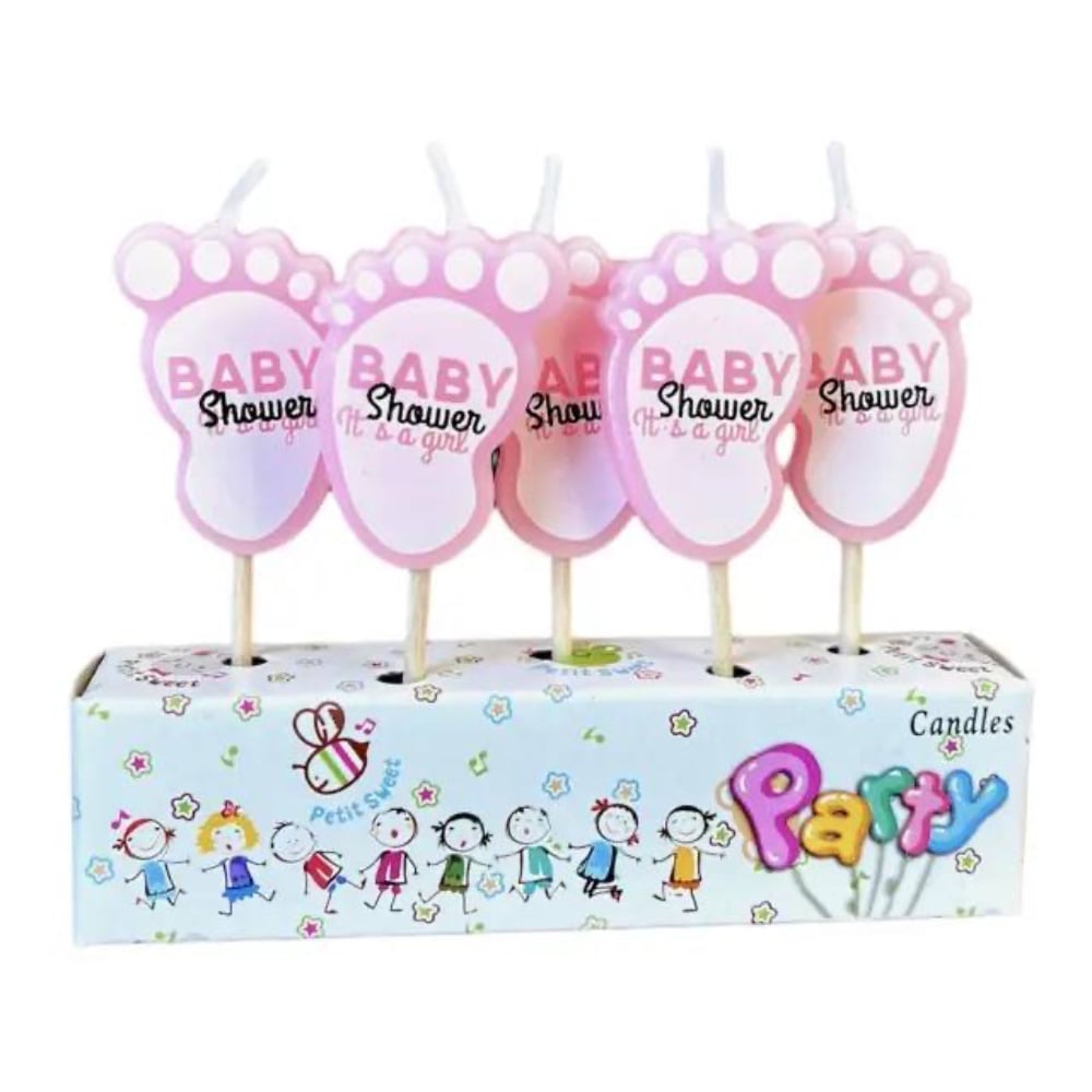 Свічки для торта "П`яточки рожеві"