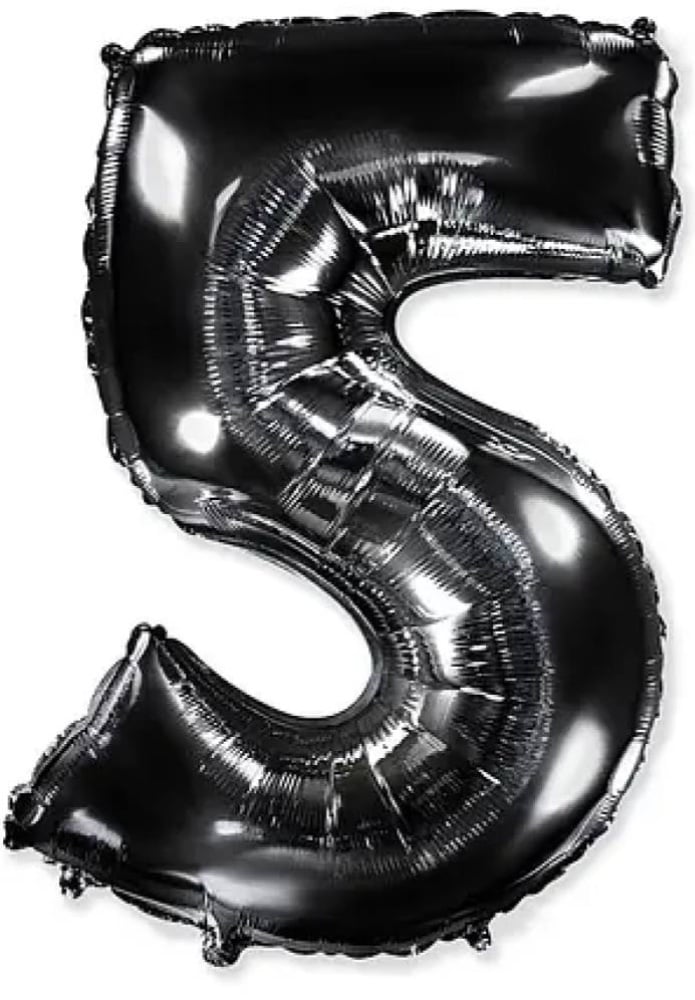 Цифра "5" Flexmetall 40" (102см) Чорна
