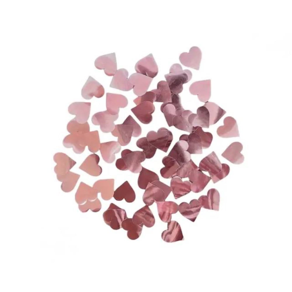 Конфеті Серця Рожеве золото Металік 23мм
