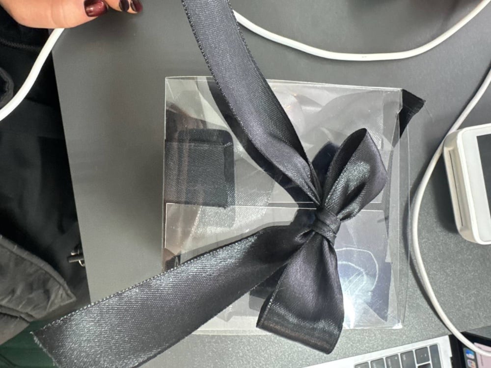 Бантики Атласні Чорні 25мм