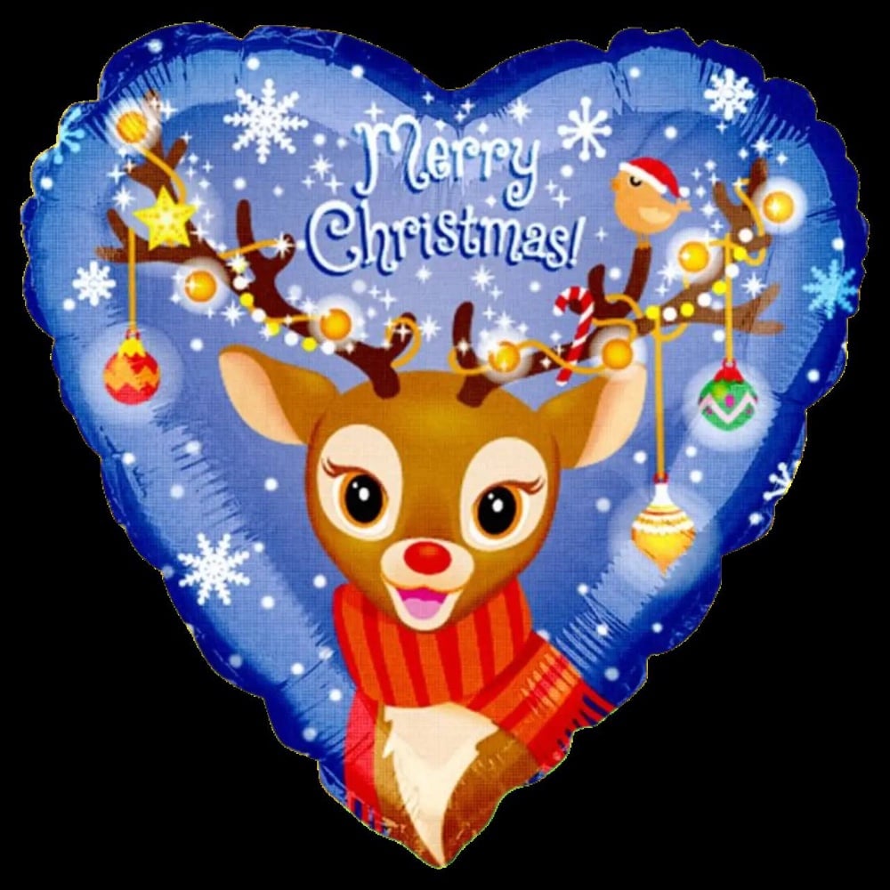 Серце "Marry Christmas" Олень Flexmetal 18"