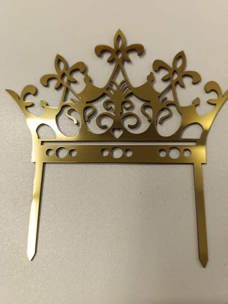 Топер для торта "Корона" золото