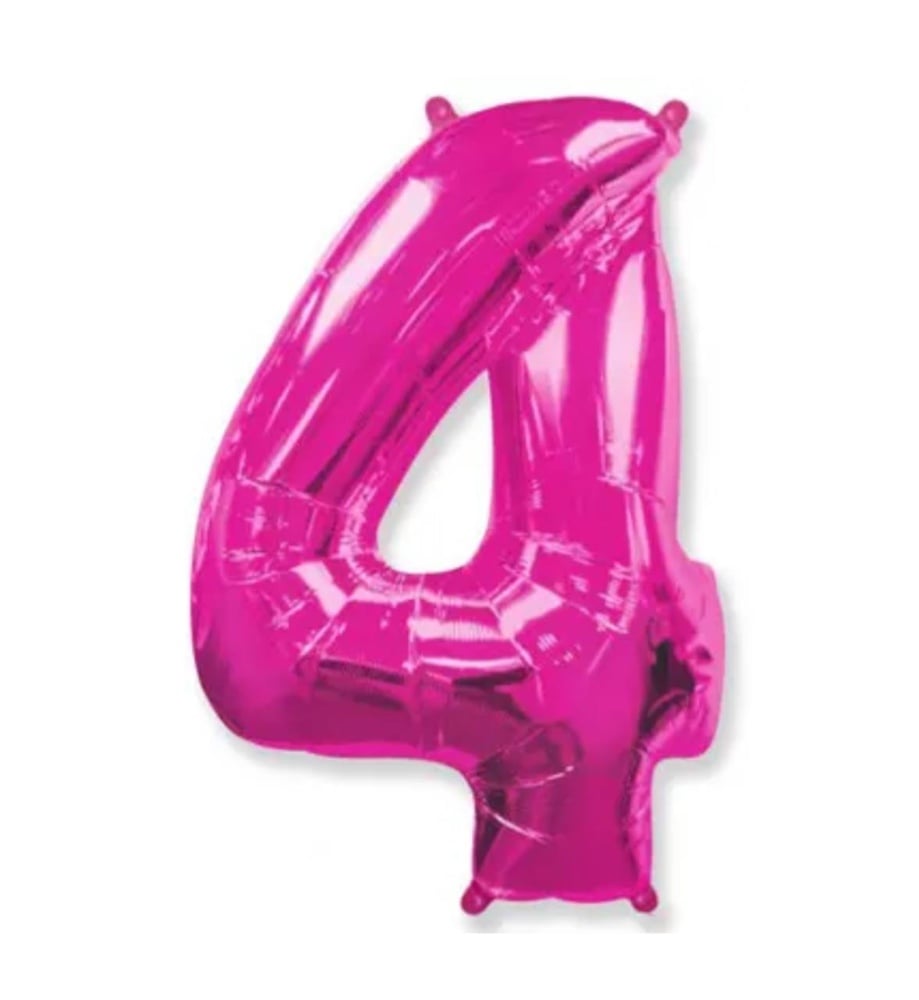 Цифра "4" Flexmetal 40" (102см) Фуксія