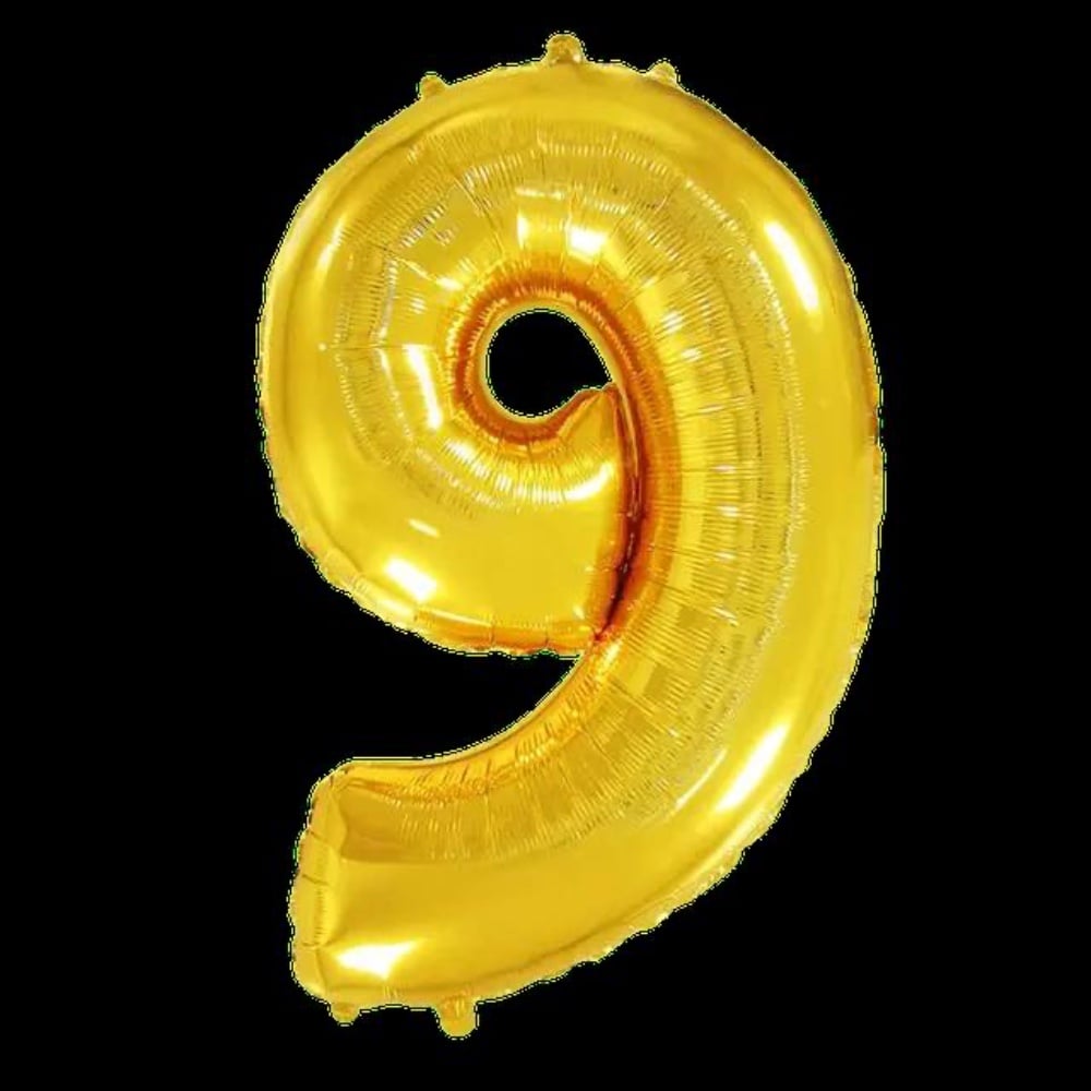 Цифра "9" Flexmetal 40" (102см) Золото