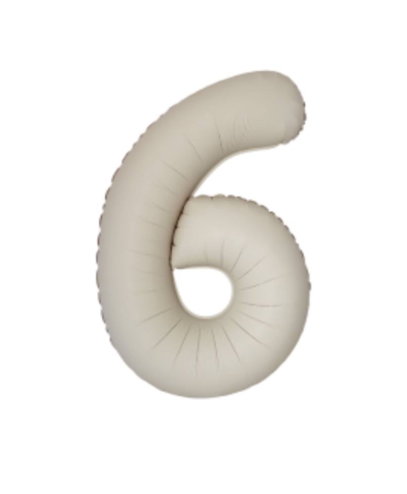 Цифра "6" Flexmetal 40" (102см) Сатин Кремова
