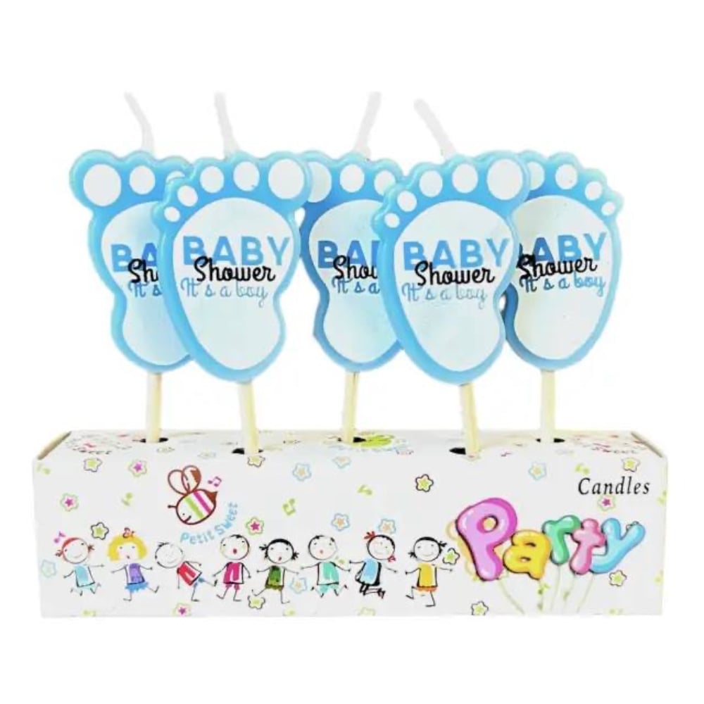 Свічки для торта "П`яточки блакитні"