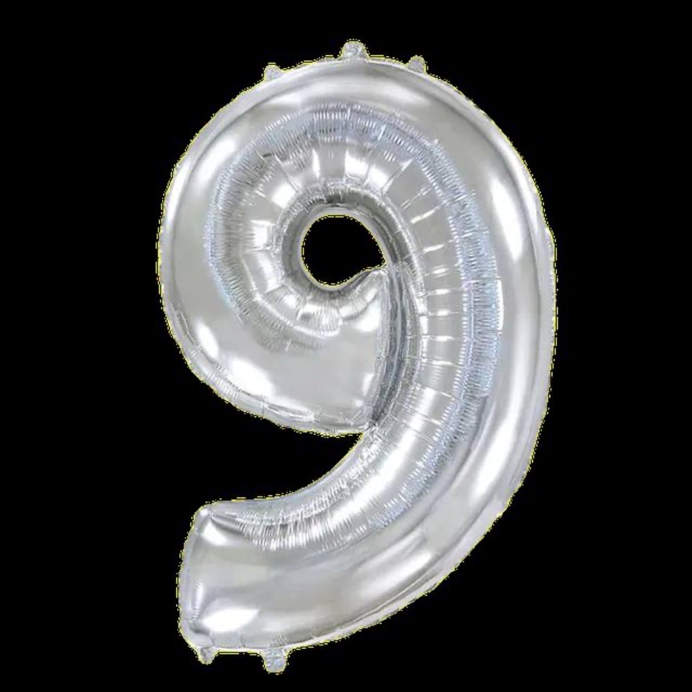 Цифра "9" Flexmetal 40" (102см) Срібло