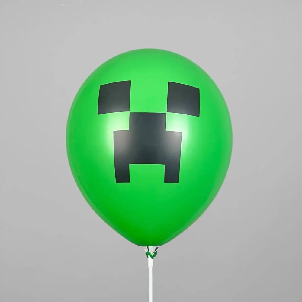 Кулька з принтом "Майнкрафт - Кріпер обличчя" Belbal 12"