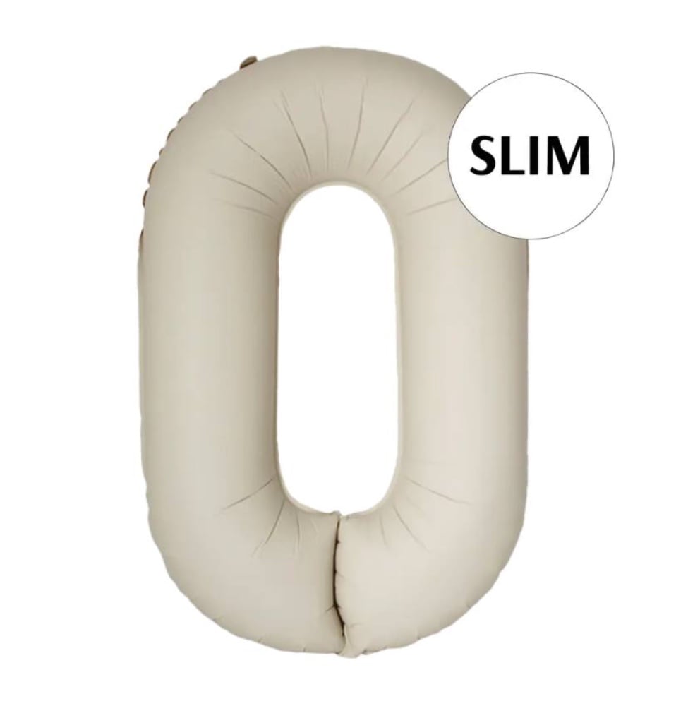 Цифра "0" Flexmetal 40" (102см)  Slim Сатин Кремове Лате