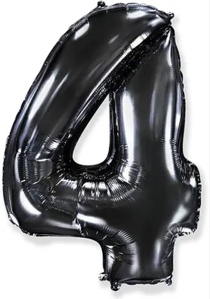 Цифра "4" Flexmetal 40" (102см) Чорна