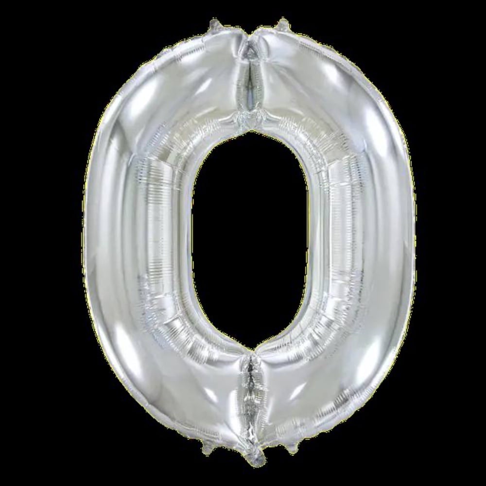 Цифра "0" Flexmetal 40" (102см) Срібло